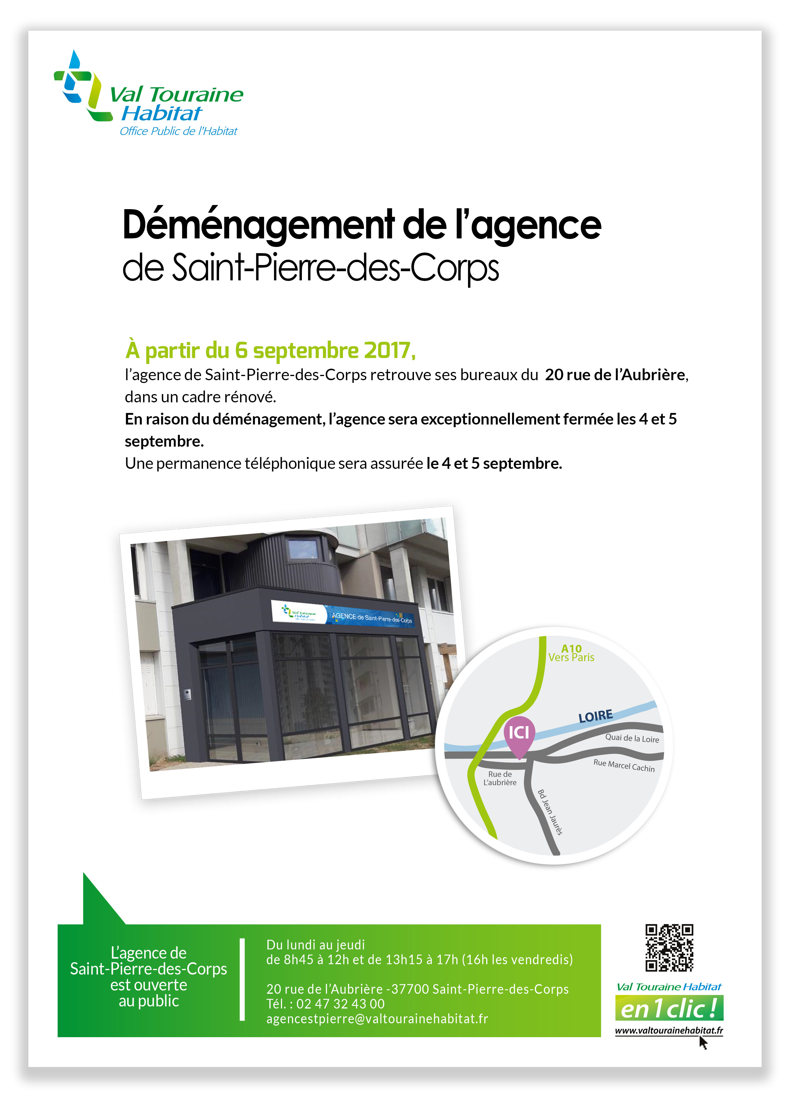 Déménagement de l'agence de Saint-Pierre-des-Corps