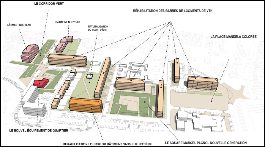 plan de La Rabière à Joué-lès-Tours